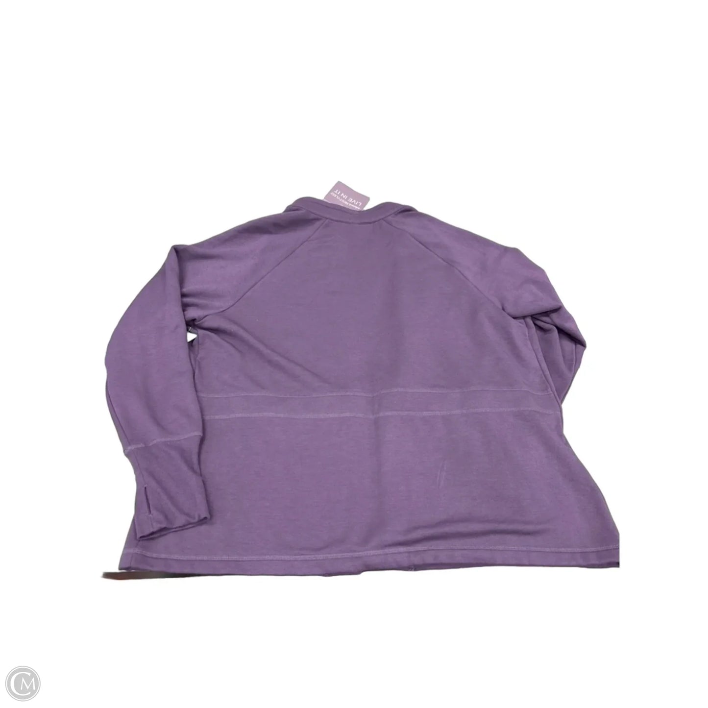 Top Long Sleeve By Cj Banks In Purple, Size: Xl