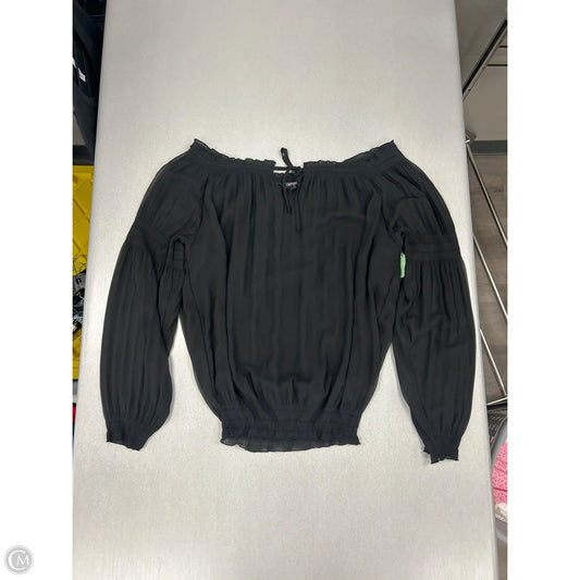 Top Long Sleeve By Express In Black, Size: Xs