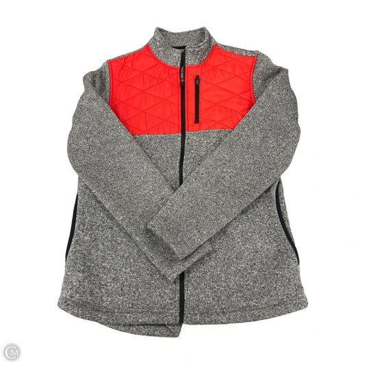Jacket Fleece By Zyia In Grey & Red, Size: L