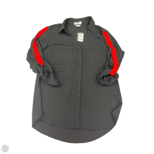 Top Long Sleeve By Express In Black & Red, Size: M