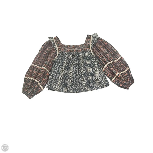 Top Long Sleeve By Free People In Floral Print, Size: M