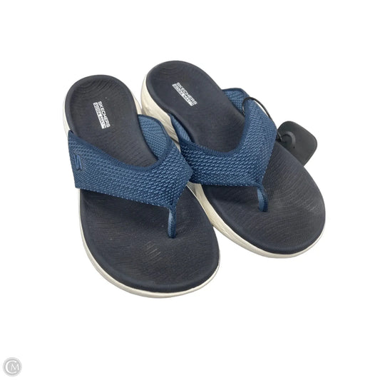 Sandals Flip Flops By Skechers In Navy, Size: 8