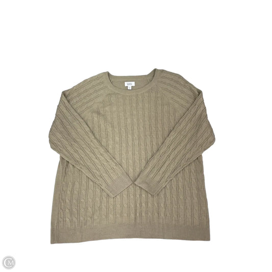 Top Long Sleeve By Croft And Barrow In Tan, Size: 2x