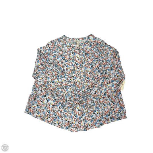 Top Long Sleeve By St Johns Bay In Floral Print, Size: 3x
