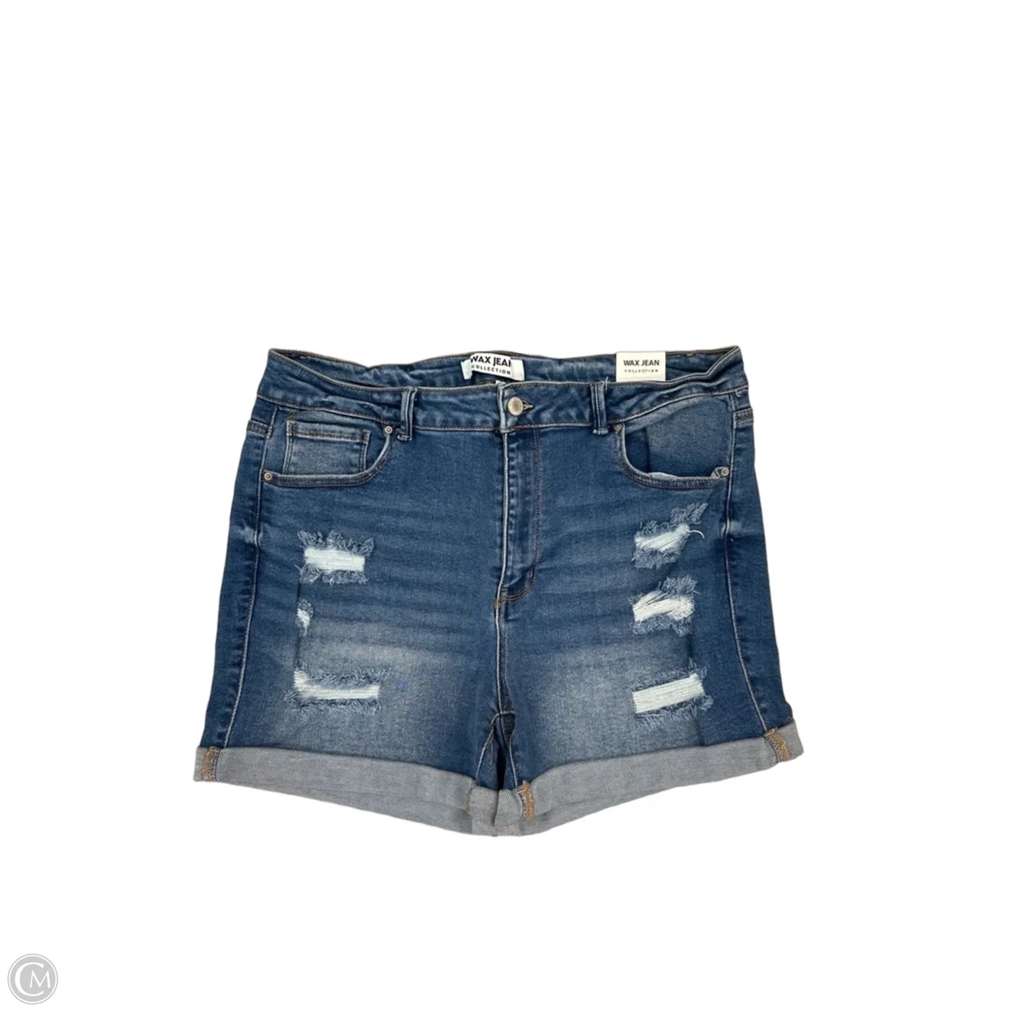 Shorts By Wax Jean In Blue Denim, Size: 3x
