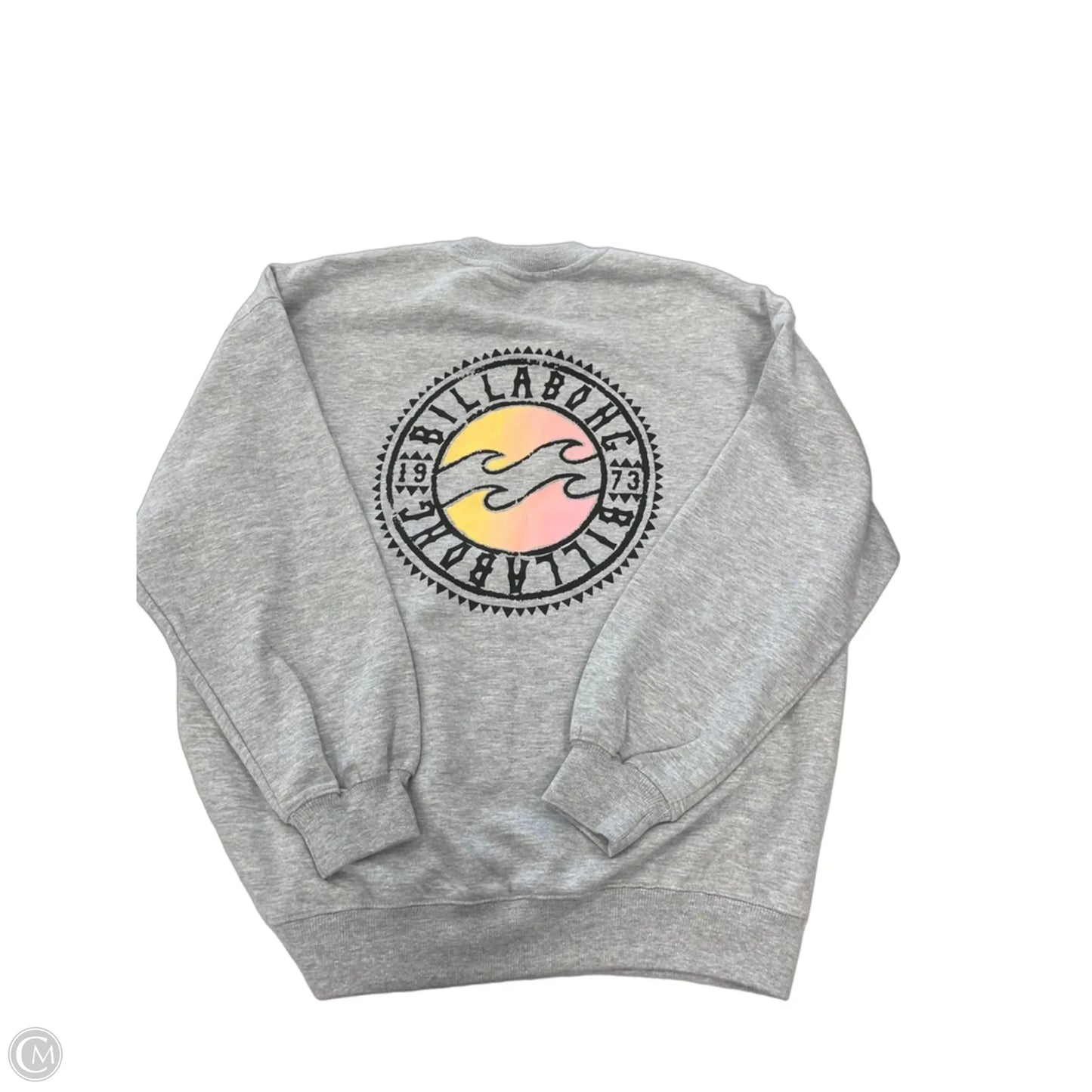 Sweatshirt Crewneck By Billabong In Grey, Size: M