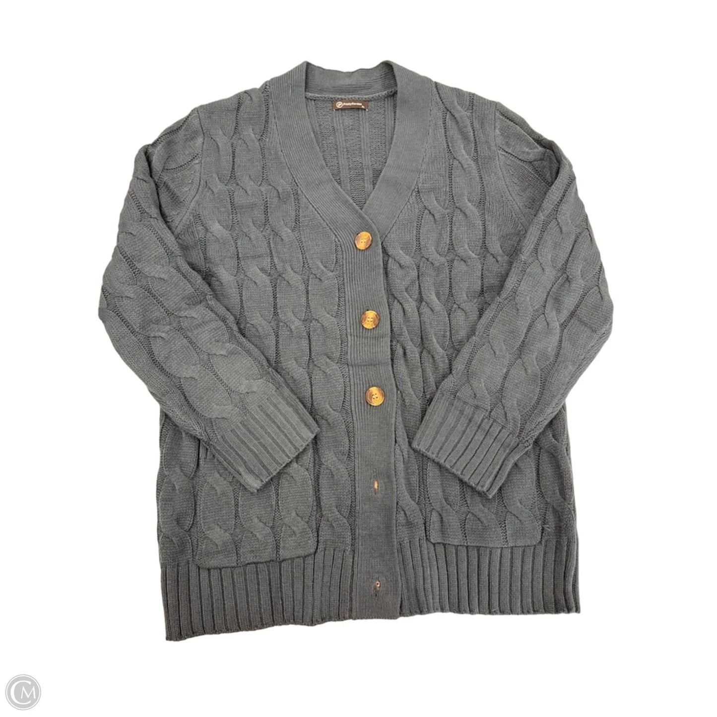 Sweater Cardigan By Prettygarden In Teal, Size: Xl