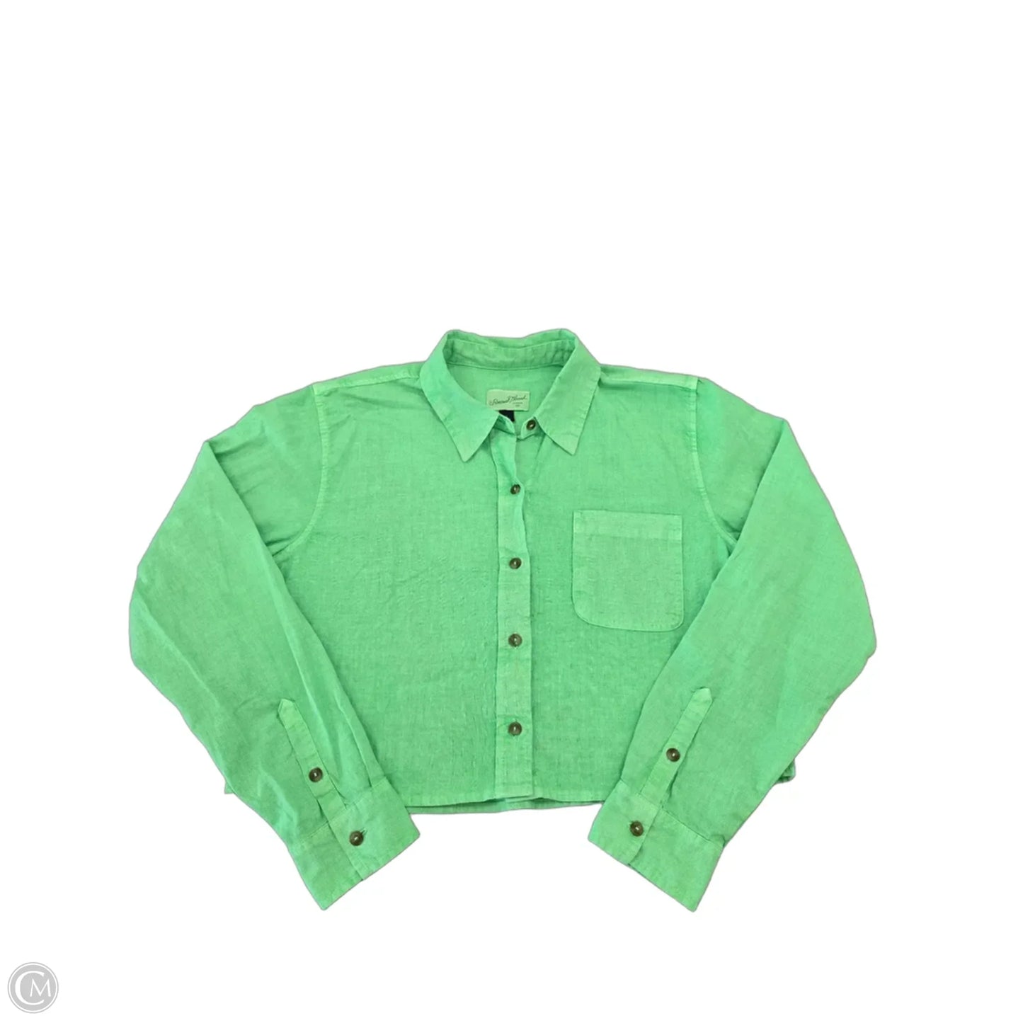 Top Long Sleeve By Universal Thread In Green, Size: S