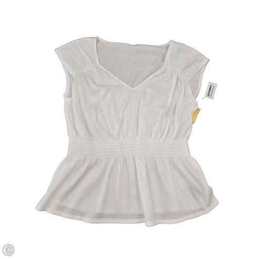 Top Short Sleeve By Old Navy In White, Size: L