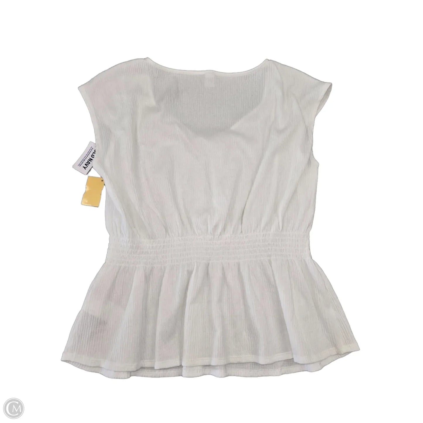 Top Short Sleeve By Old Navy In White, Size: L