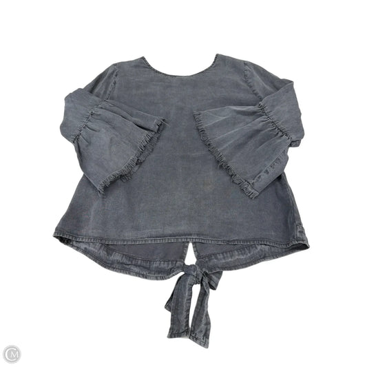 Top Long Sleeve By Cme In Grey, Size: S