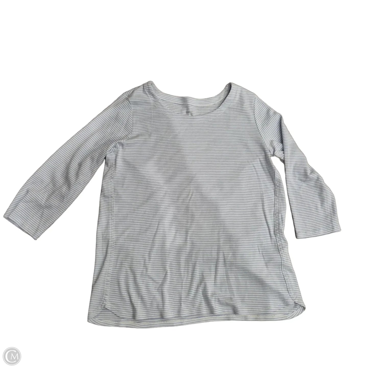 Top 3/4 Sleeve By J. Jill In Blue & White, Size: M