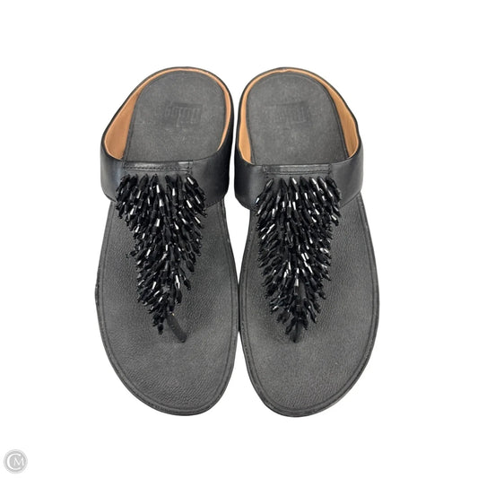 Sandals Flip Flops By Fitflop In Black, Size: 7