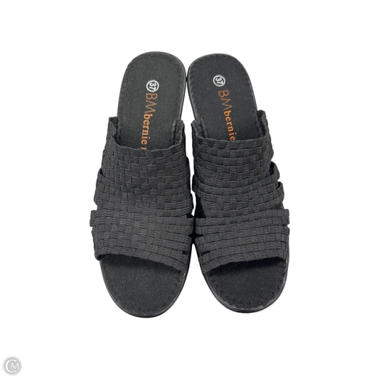 Sandals Heels Wedge By Bernie Mev In Black, Size: 7