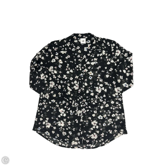 Top Long Sleeve By Cabi In Floral Print, Size: S