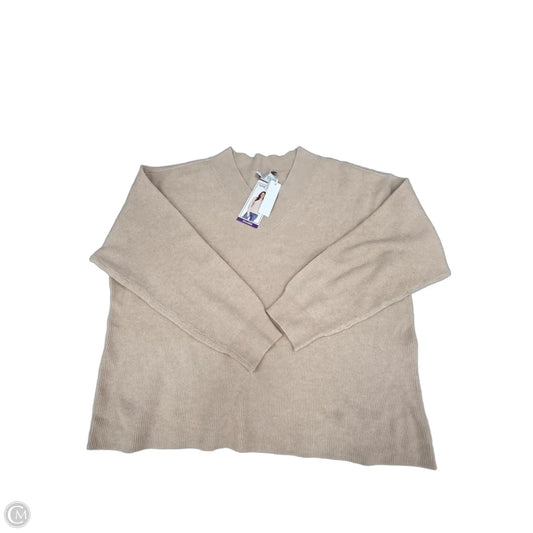 Top Long Sleeve By Nine West In Tan, Size: Xxl