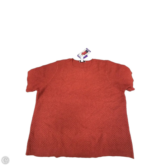 Top Short Sleeve By Nine West In Orange, Size: Xxl