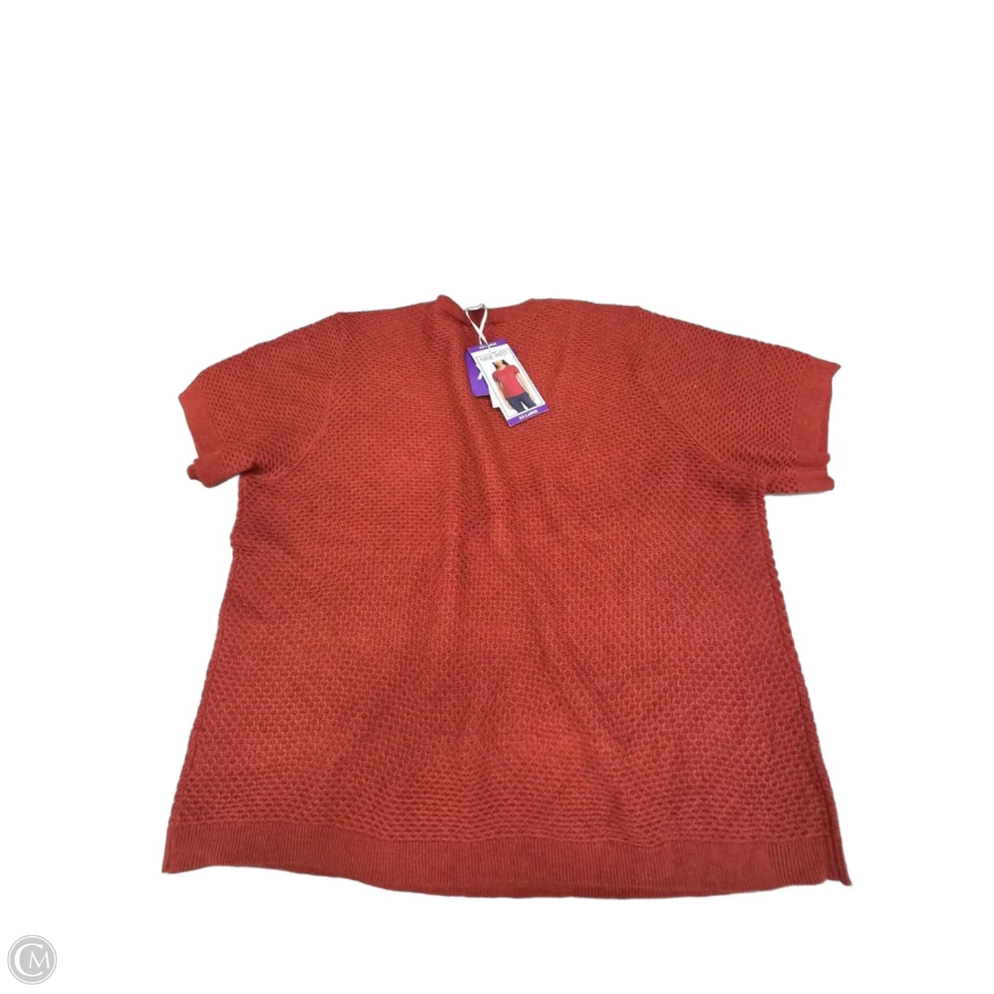 Top Short Sleeve By Nine West In Orange, Size: Xxl