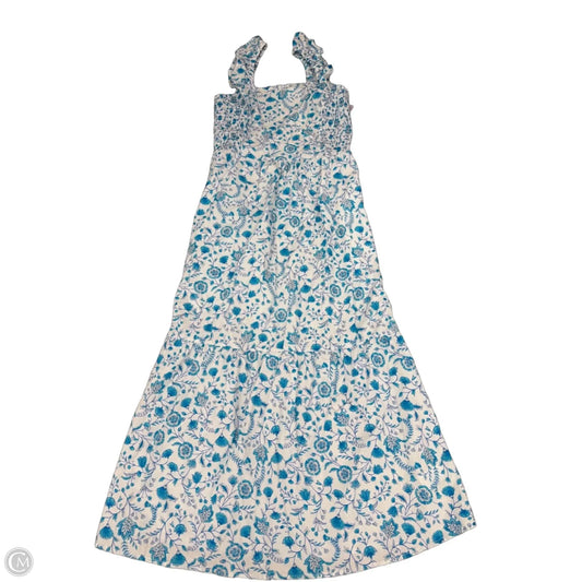 Dress Casual Midi By Draper James In Blue & White, Size: S