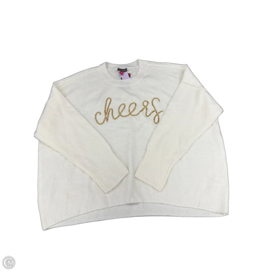 Top Long Sleeve By Vince Camuto In White, Size: Xl