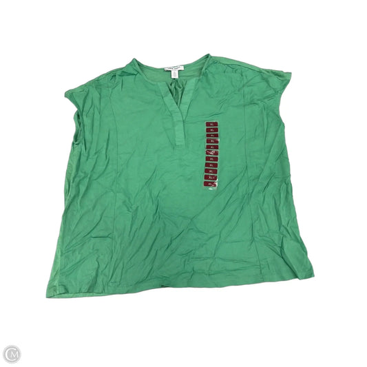 Top Short Sleeve By Nine West In Green, Size: Xl