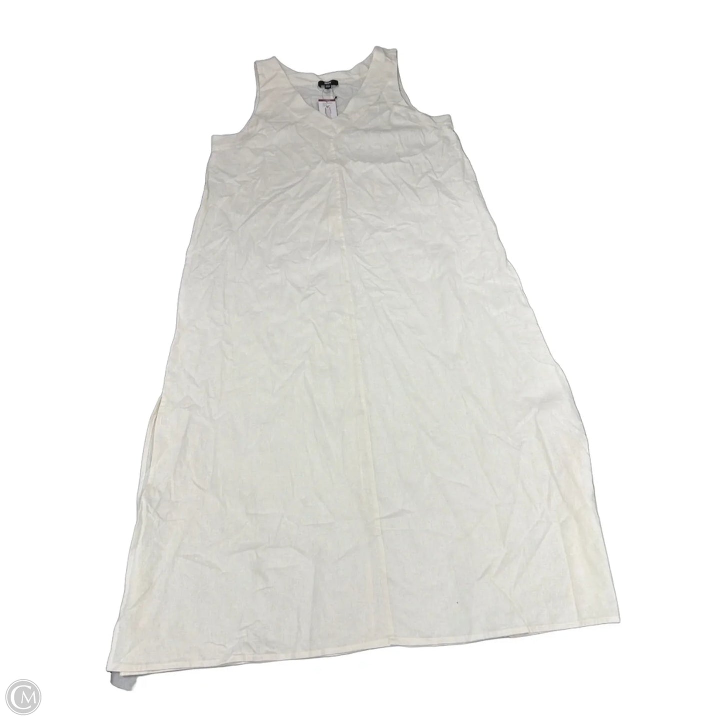 Dress Casual Midi By Dkny In White, Size: Xl