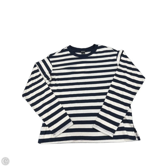 Top Long Sleeve By Cme In Blue & White, Size: Xs