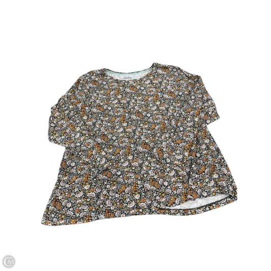 Top Long Sleeve By Croft And Barrow In Floral Print, Size: 2x