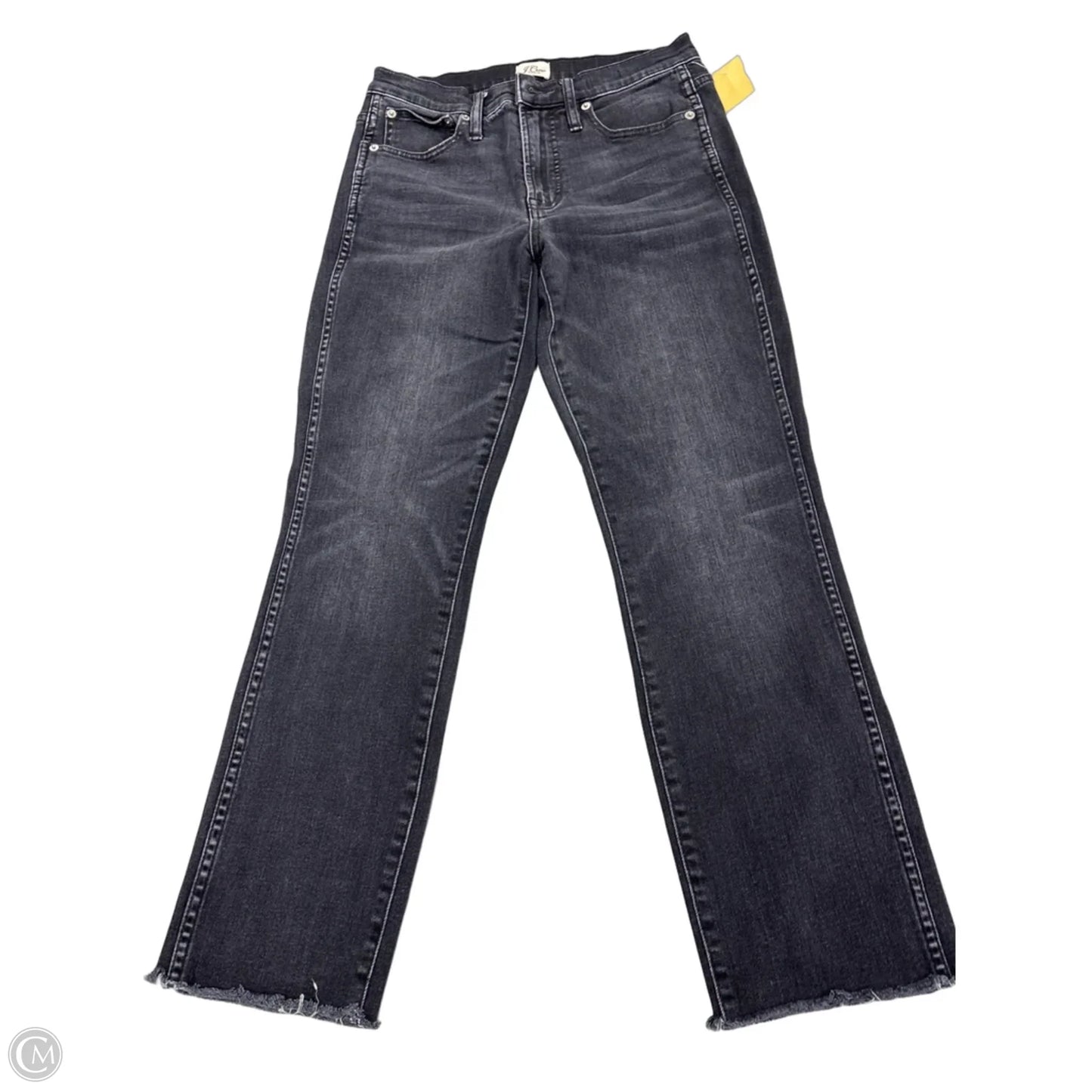 Jeans Straight By J. Crew In Black Denim, Size: 6