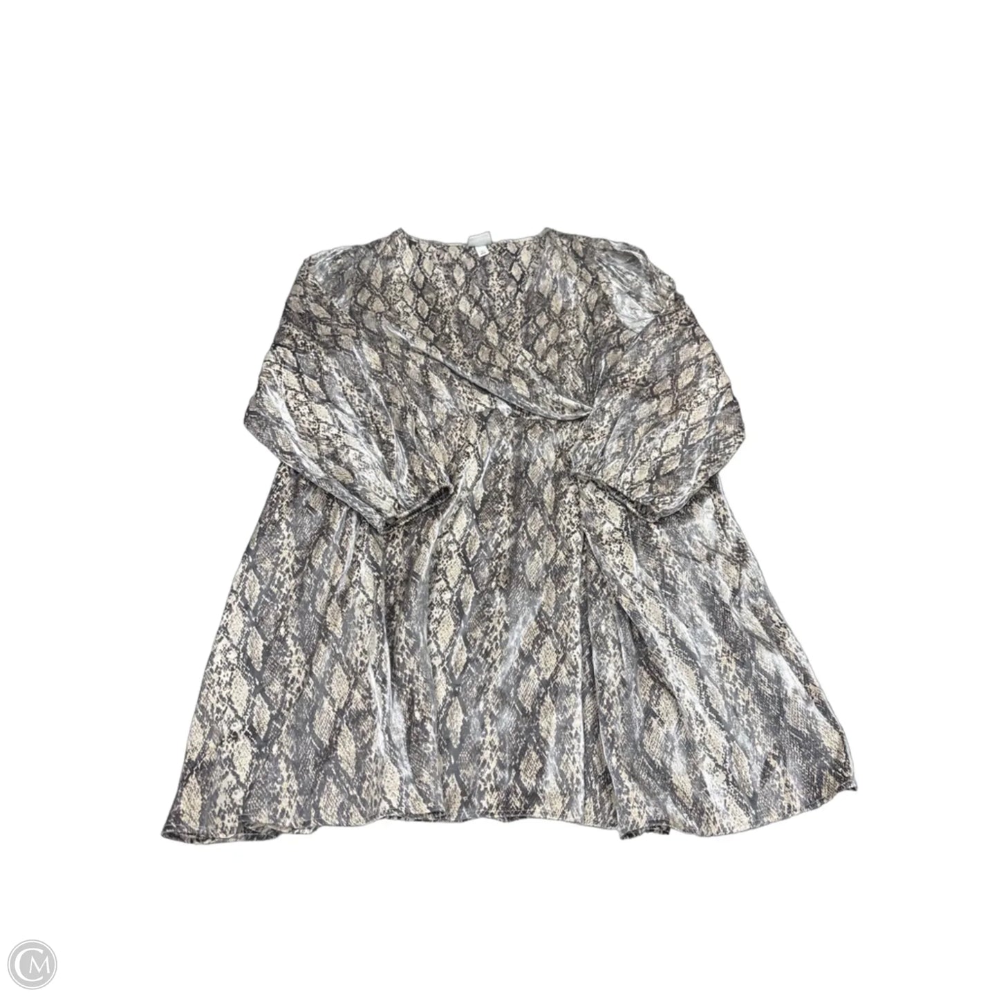 Dress Casual Short By Ava & Viv In Snakeskin Print, Size: 3x