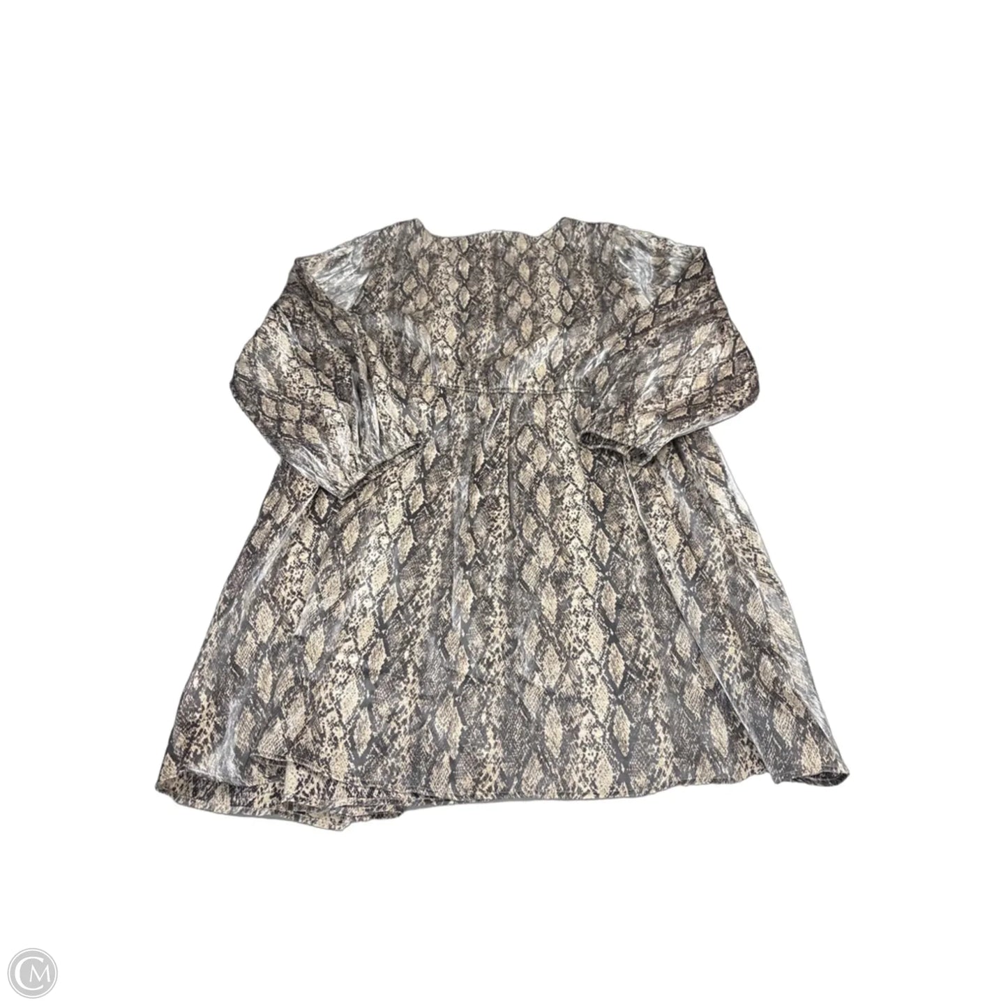 Dress Casual Short By Ava & Viv In Snakeskin Print, Size: 3x