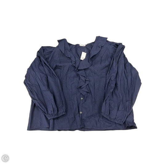 Top Long Sleeve By Gap In Navy, Size: Xl