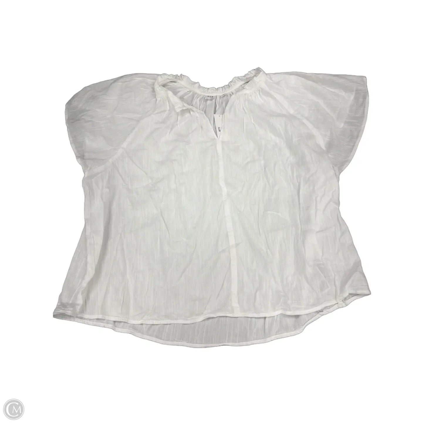 Top Short Sleeve By Gap In White, Size: Xl