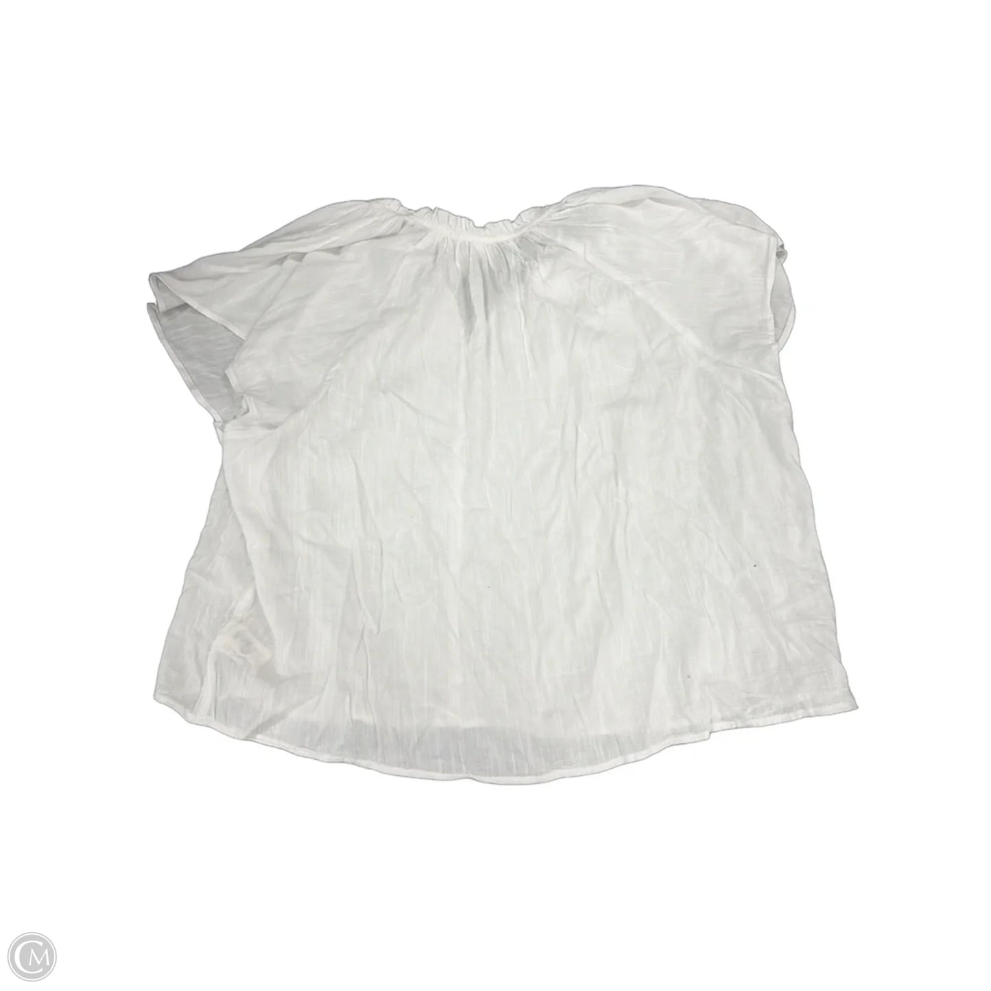 Top Short Sleeve By Gap In White, Size: Xl