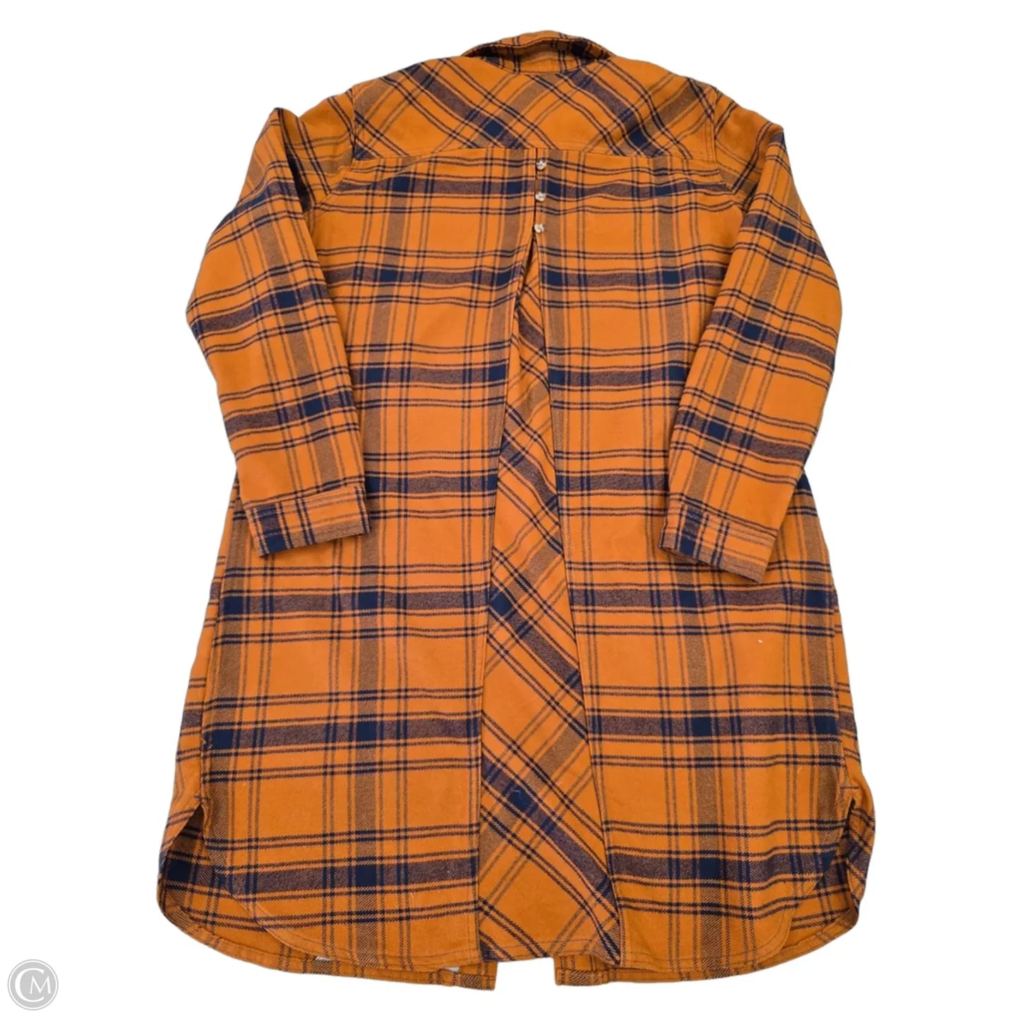 Jacket Shirt By Duluth Trading In Orange, Size: L