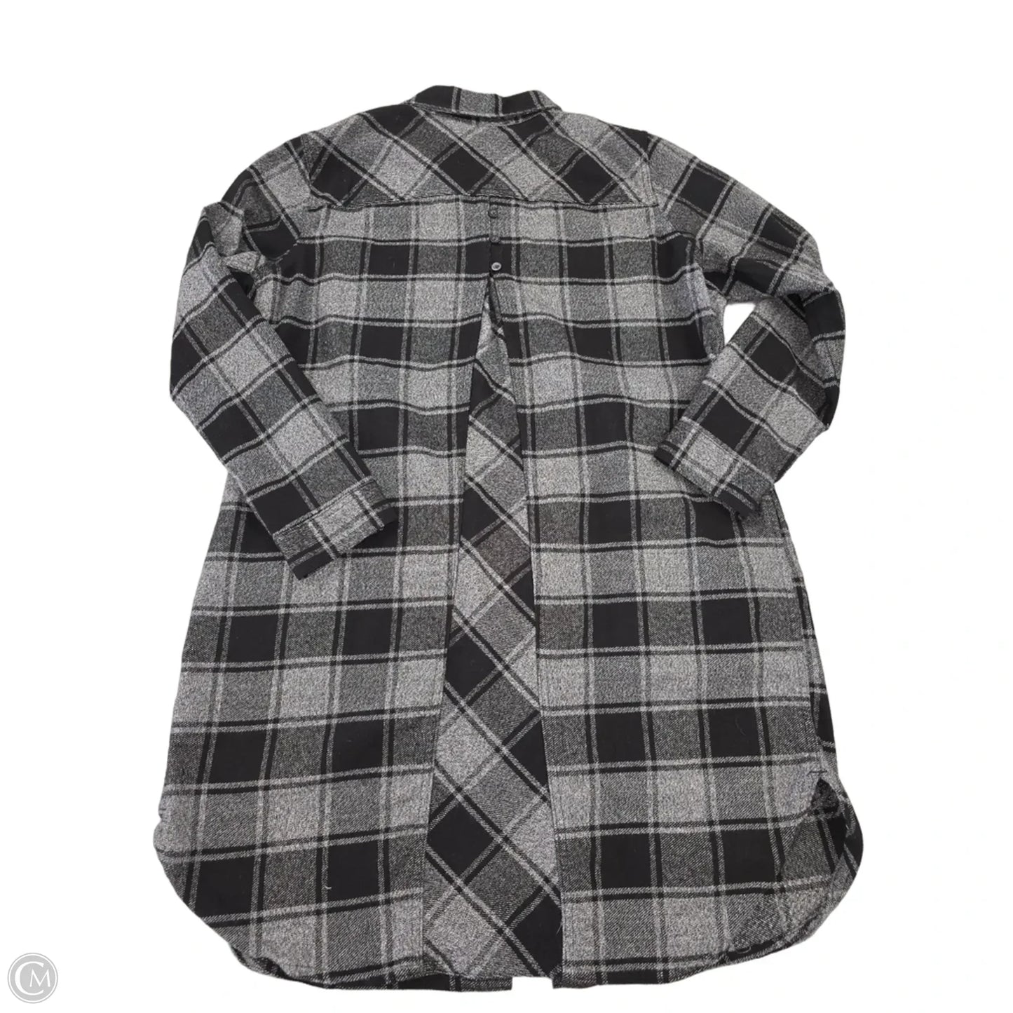 Jacket Shirt By Duluth Trading In Black & Grey, Size: L