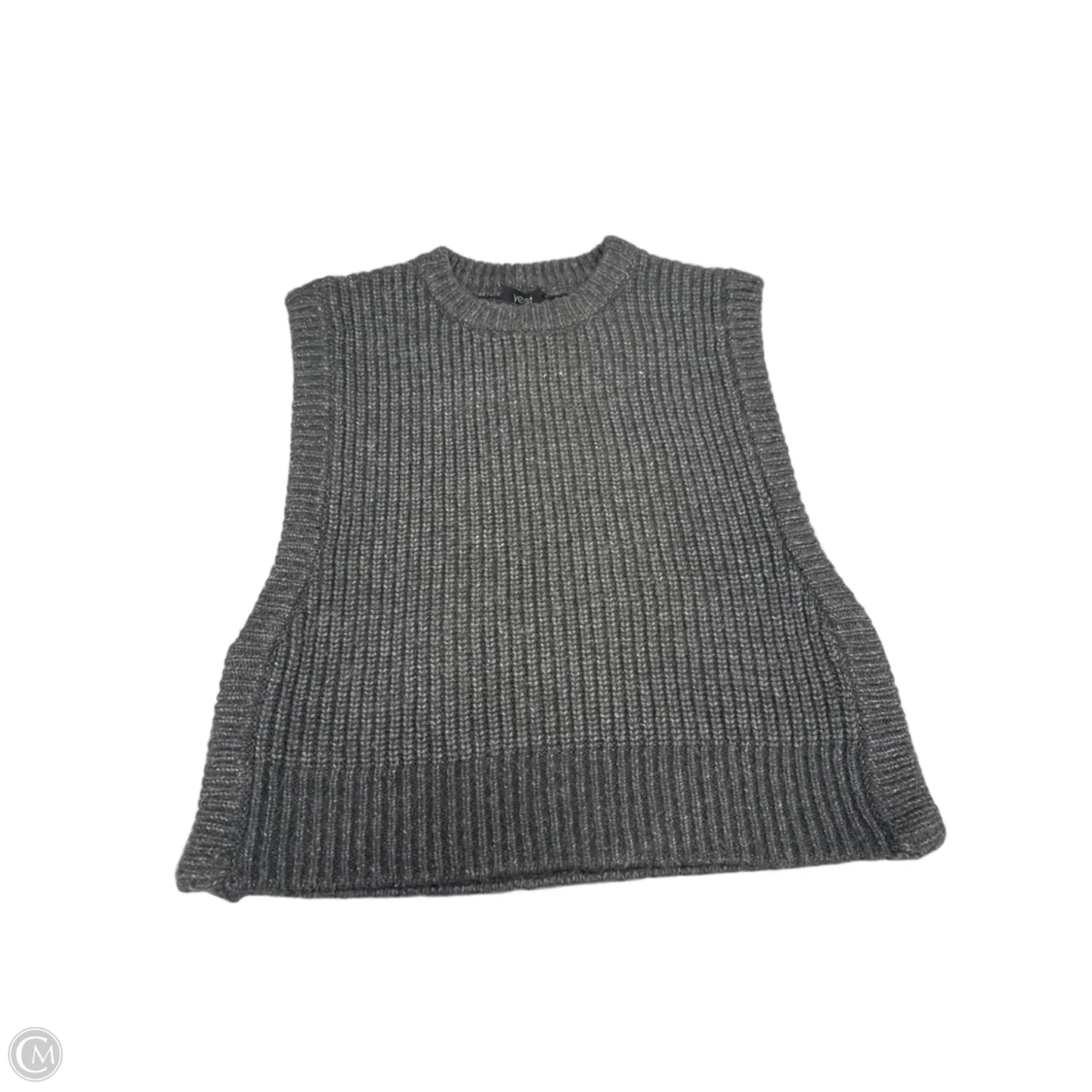 Vest Sweater By Yest In Grey, Size: S