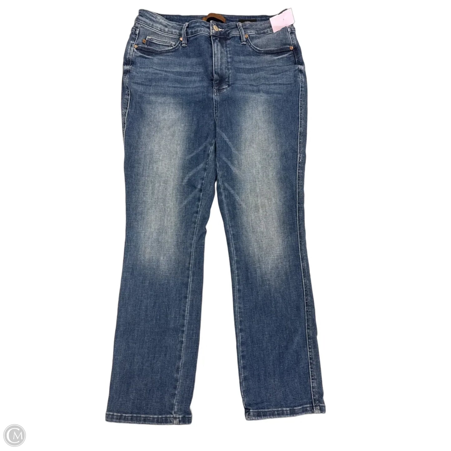 Jeans Cropped By Judy Blue In Blue Denim, Size: 14