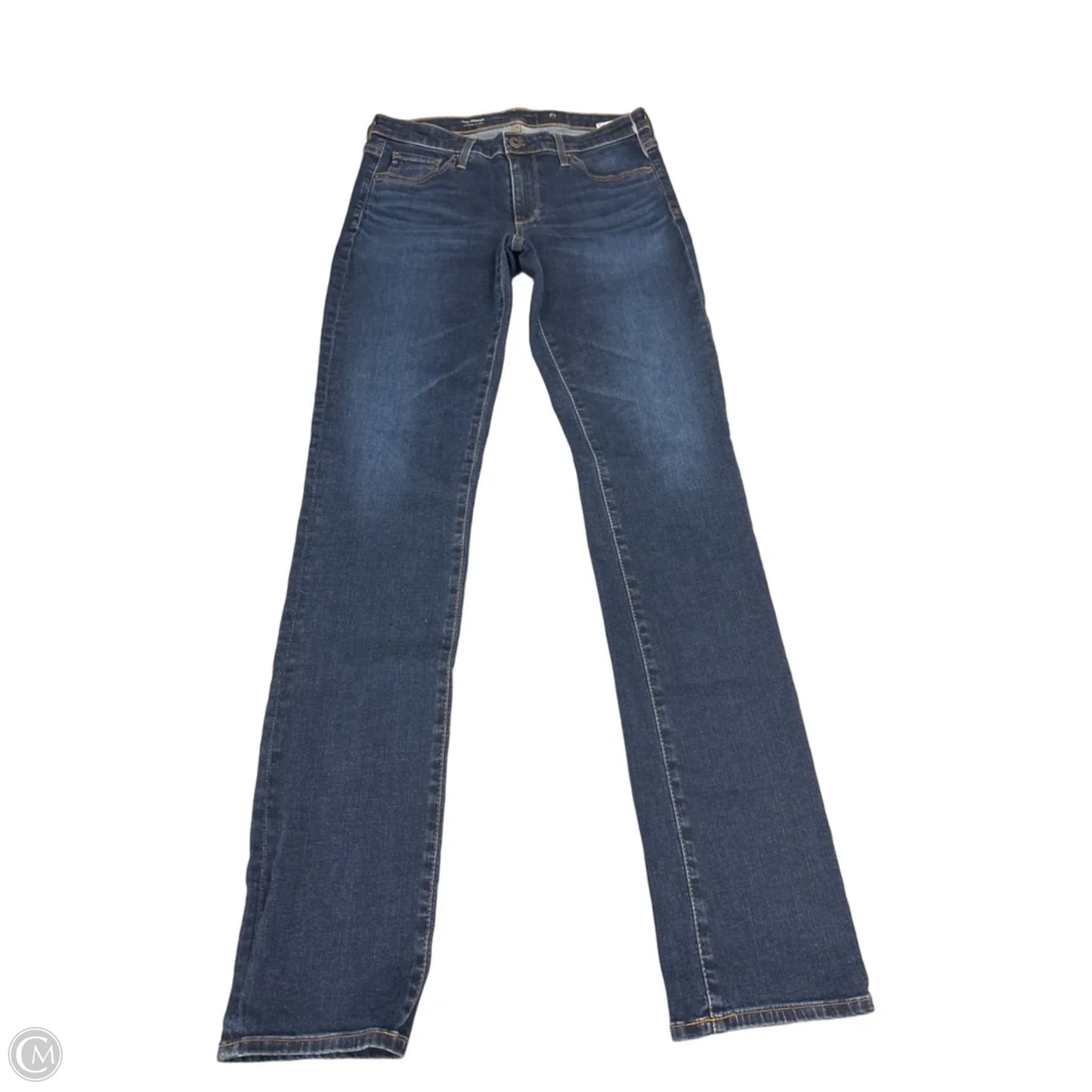 Jeans Straight By Ag Jeans In Blue Denim, Size: 4