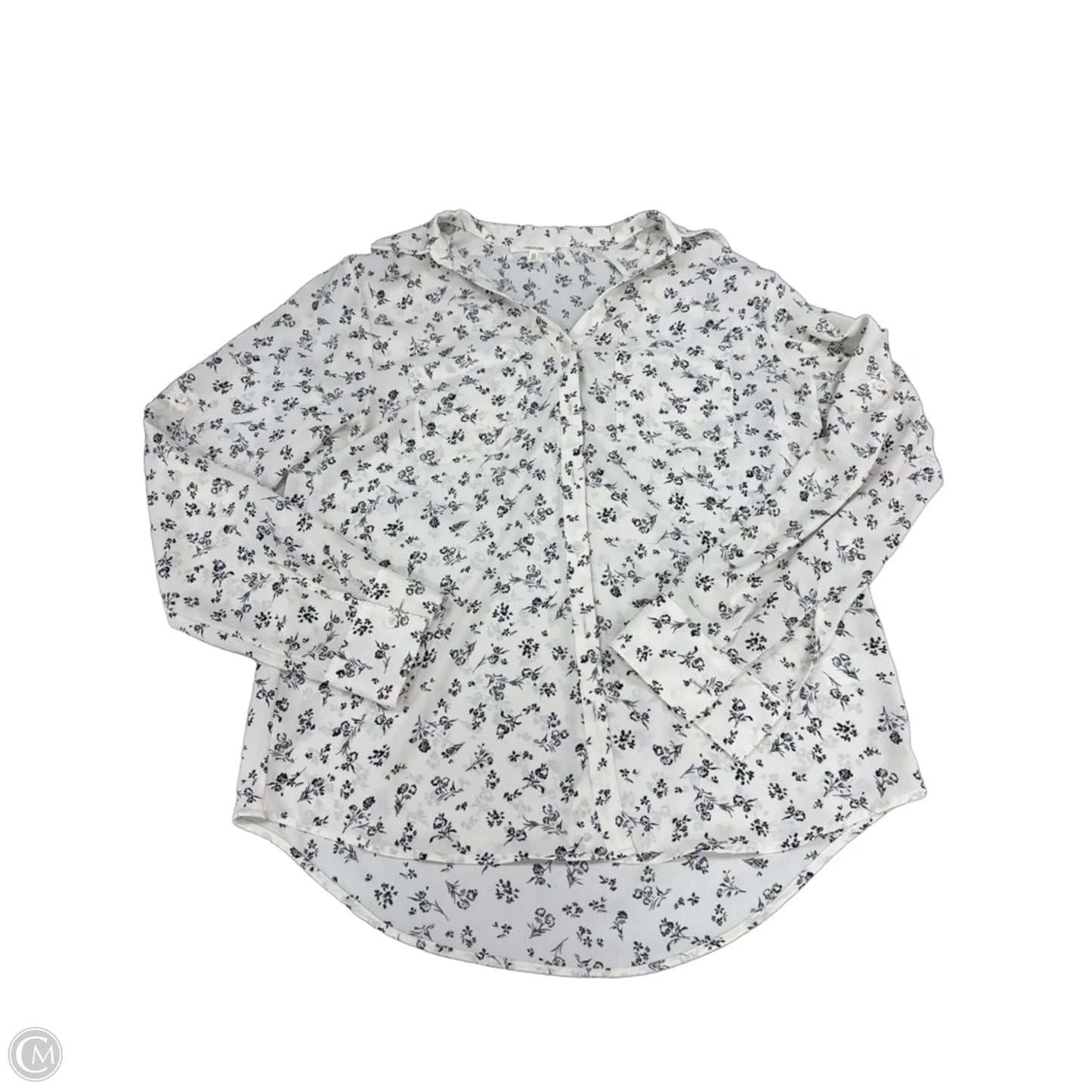Top Long Sleeve By Maurices In Black & White, Size: M