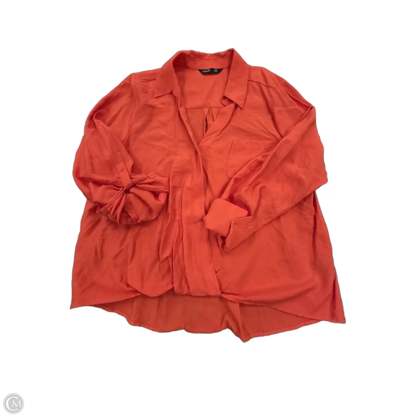 Top Long Sleeve By Simply Vera In Orange, Size: Xxl