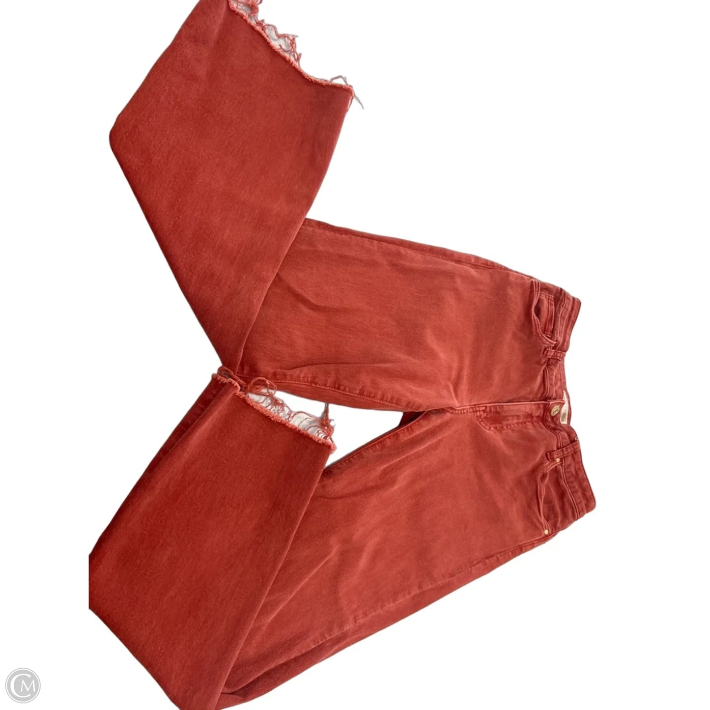 Jeans Straight By Kut In Red Denim, Size: 4