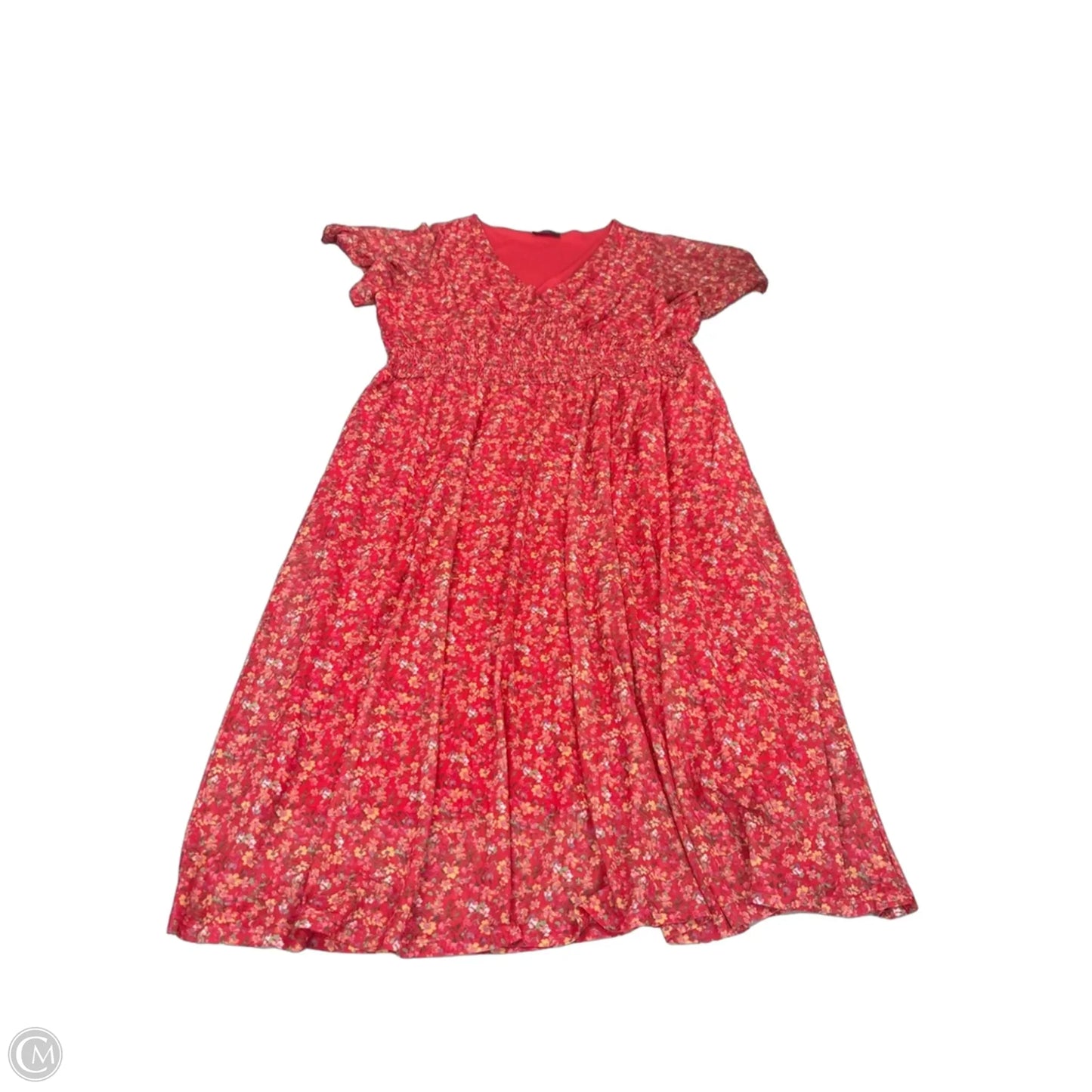 Dress Casual Midi By Lane Bryant In Floral Print, Size: 1x