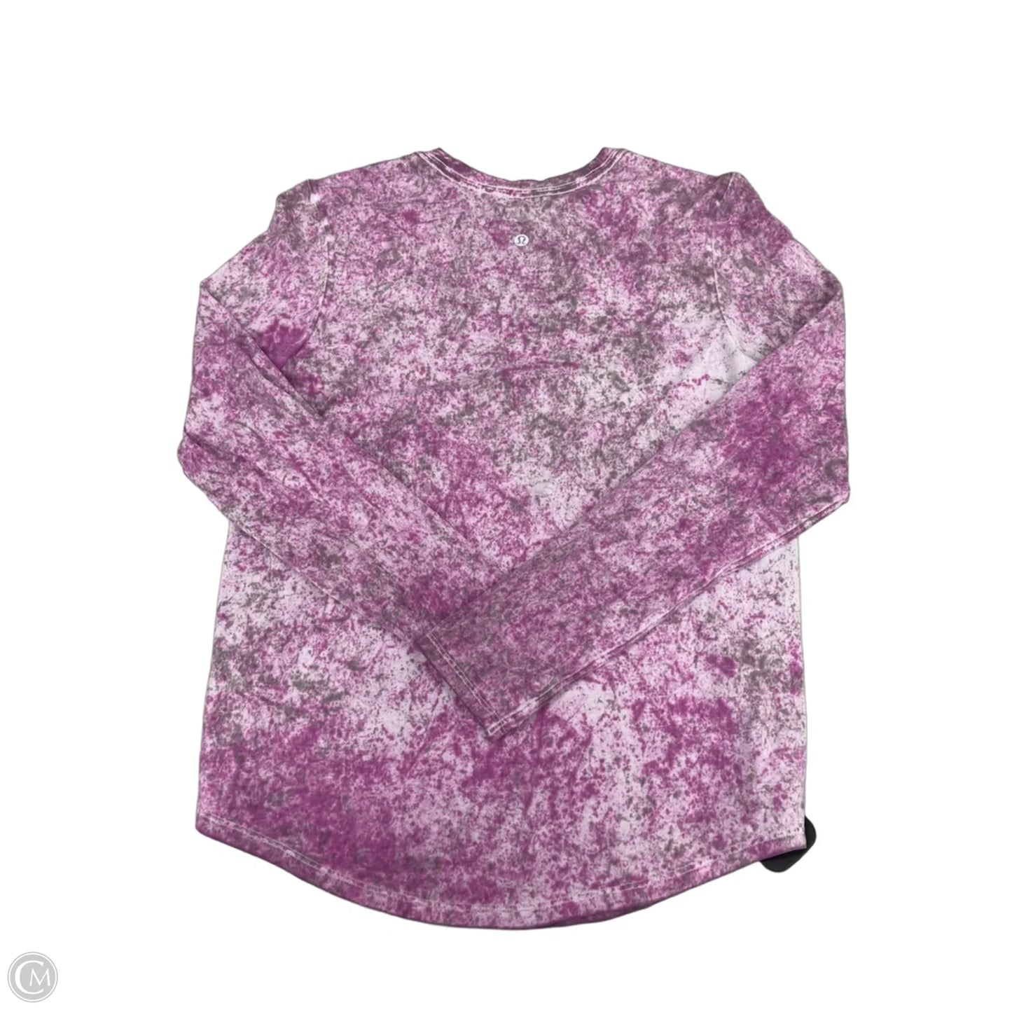 Top Long Sleeve By Lululemon In Grey & Purple, Size: M