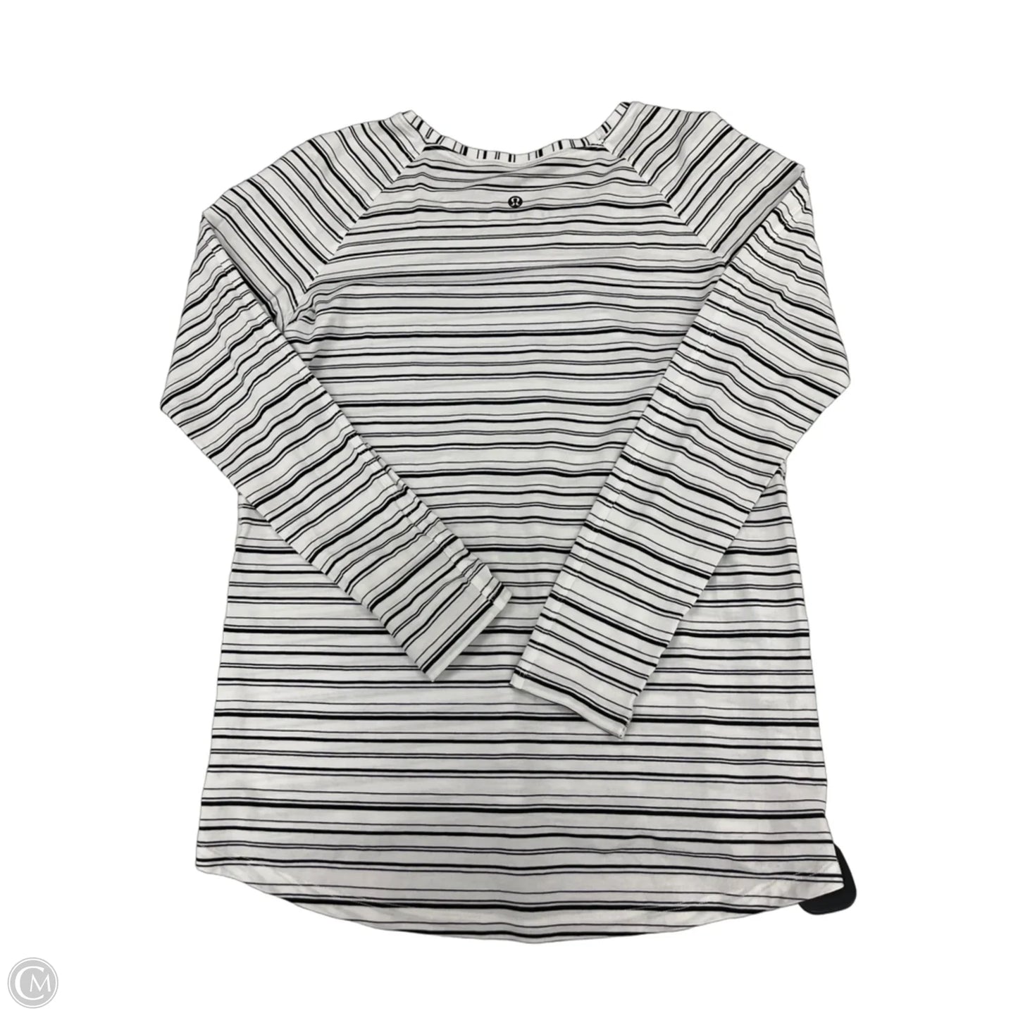 Top Long Sleeve By Lululemon In Black & White, Size: L