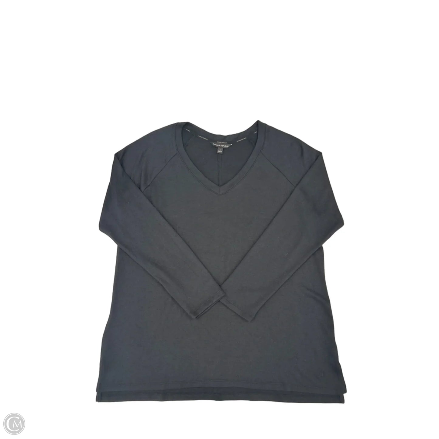 Top Long Sleeve By Banana Republic In Black, Size: L