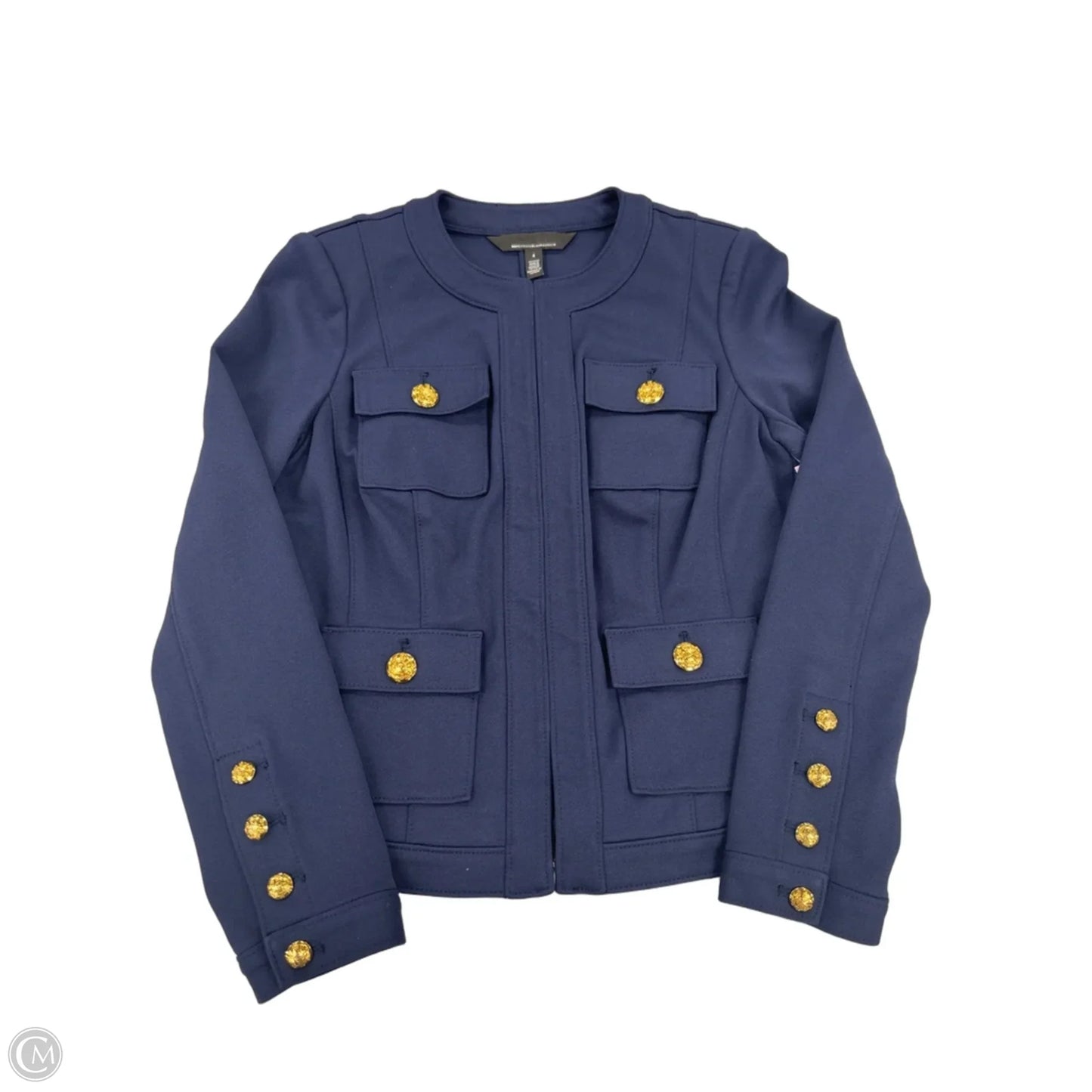 Top Long Sleeve By White House Black Market In Navy, Size: S