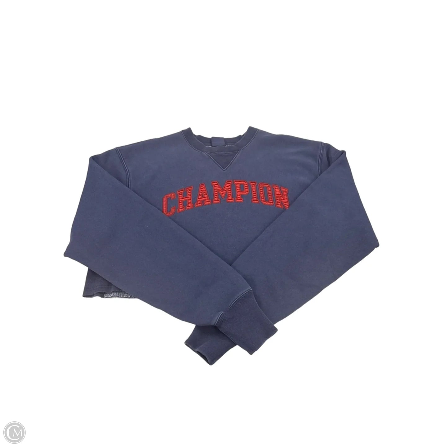 Top Long Sleeve By Champion In Navy, Size: M
