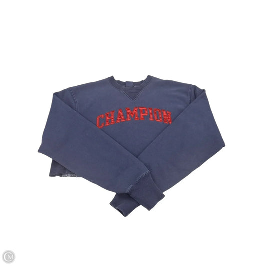 Top Long Sleeve By Champion In Navy, Size: M