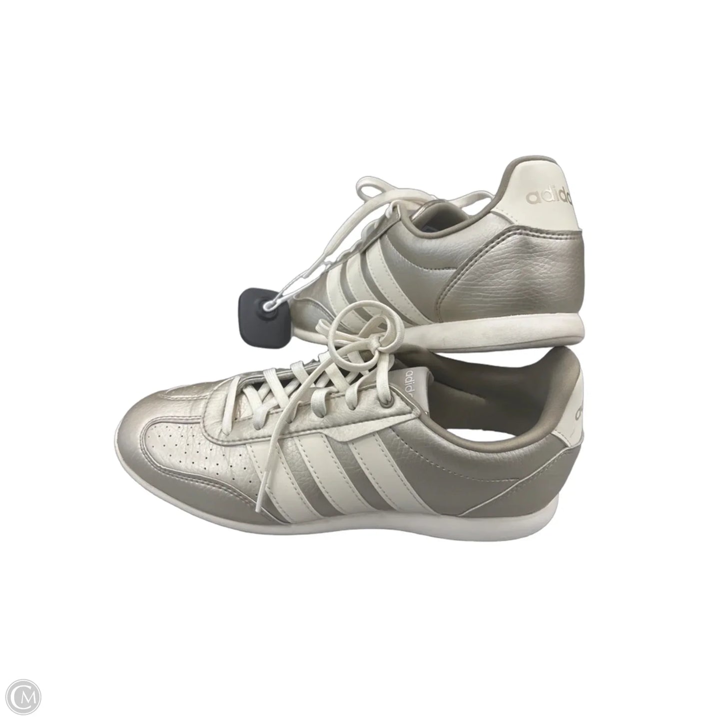 Shoes Sneakers By Adidas In Silver, Size: 6.5